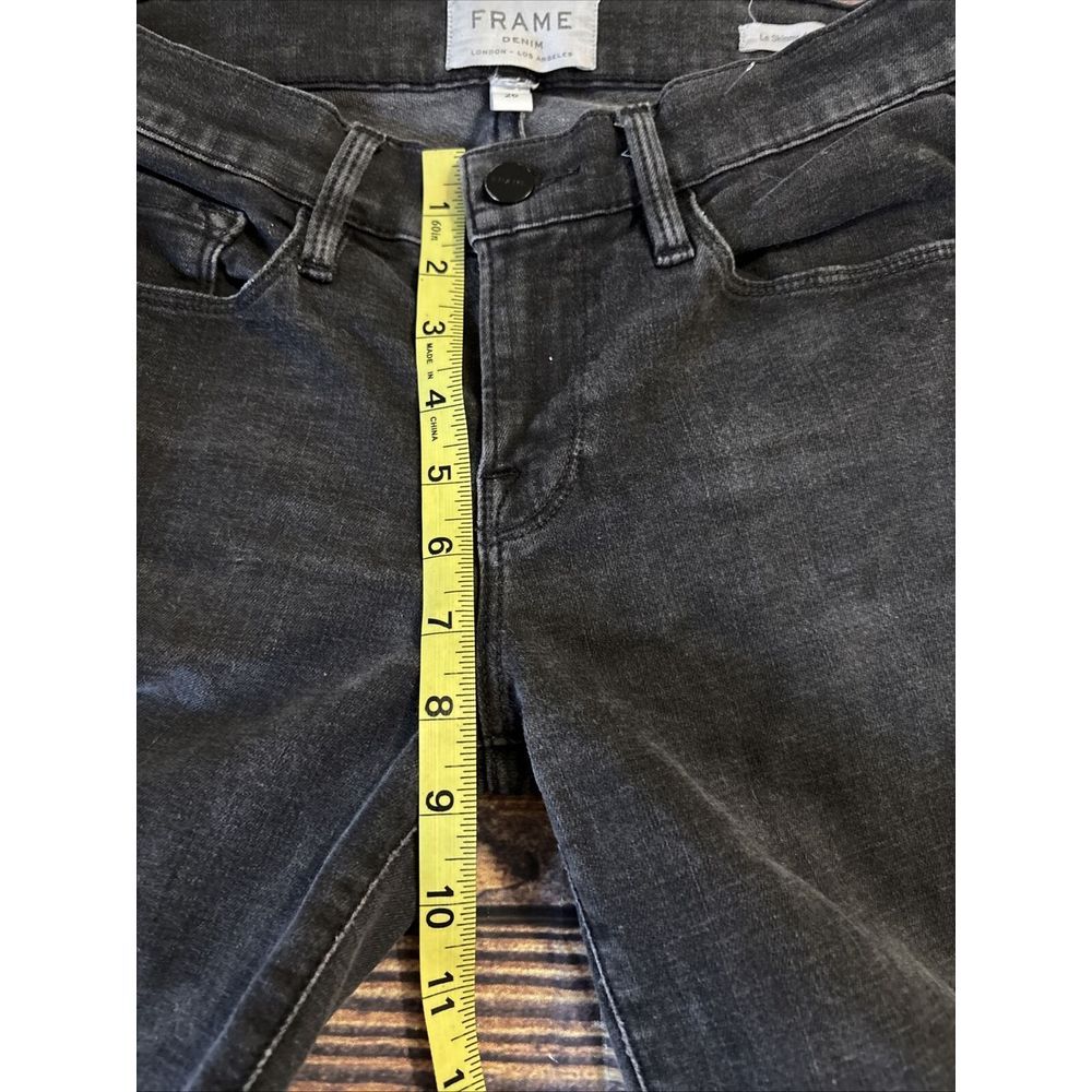 Frame Denim Women's Le Skinny de Jeanne Black Distressed Jeans size 26 - Picture 6 of 8